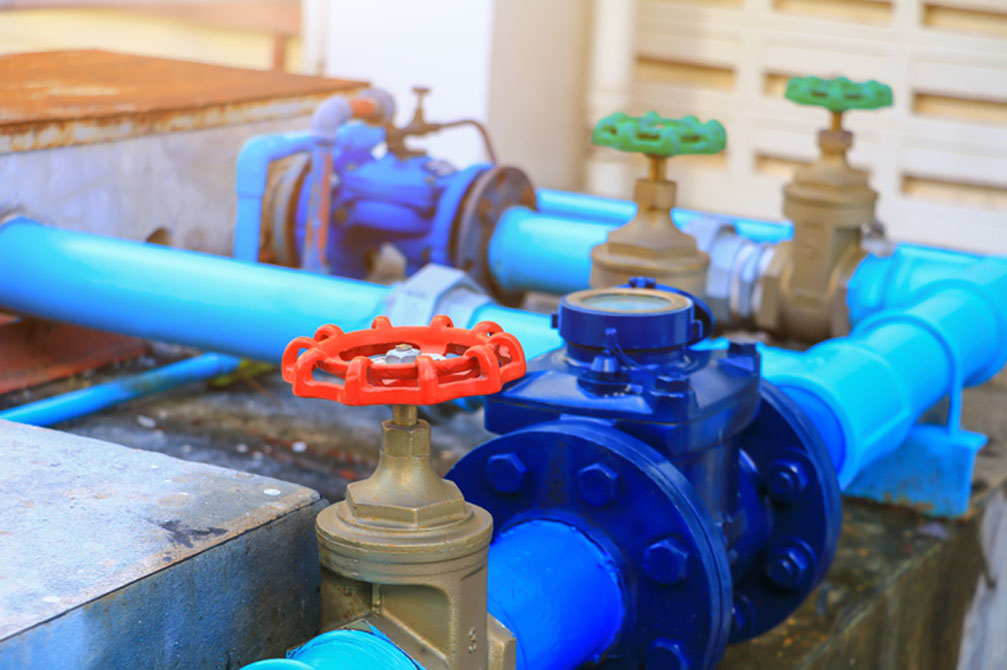 Commercial Plumbing Commercial plumbing system outdoors